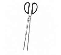 Pitycbo Pince Barbecue En Acier Inoxydable Robuste Pince à Griller Den Dentelées Antidérapant Longue Pincte Cuisine pr Cheminée, 36CM