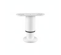 Pitycbo Support de Lit Réglable Piètement Universel pour Lit à Lattes Incluant Support Central en Acier Robuste avec Patin Protecteur du Sol Dédié à Chambre Adulte Enfant, Blanc, 8-12cm