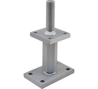 Pitzl support de poteau 10921.1406, support de poteau, pied de support, ancrage au sol, ajustable, acier ZiNiP, modèle lourd, 345-405mm, ETA