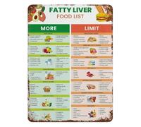 PIUHRKLEVD Eat Well Live Vintage Liver Health Metal Tin Sign Retro Wall Decor for Bar Restaurant Kitchen Home 8 X 12 inch