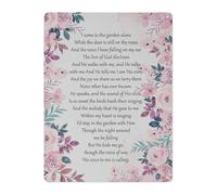 PIUHRKLEVD Vintage Scripture Metal Tin Sign Floral Garden Theme Wall Decor Rustic Gift for Women Home Bedroom 8 X 12 inch