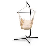 PIUMA - Chaise suspendue complète avec support en acier oxydé chaise à bascule suspendue hamac vertical complet avec 2 coussins - Charge maximale 120kg