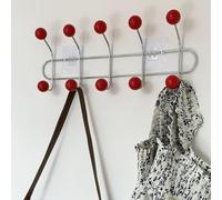 piuytrew Patère en Bois Boule Murale Porte-Manteau en métal avec 10 Crochets colorés Porte-Manteau Plusieurs Couleurs au Choix,4