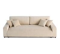 Best mobilier Canapé droit convertible 3 places Lisa design - coffre - velours côtelé - Beige