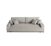 Lisa design Canapé droit convertible 3 places - Gris clair