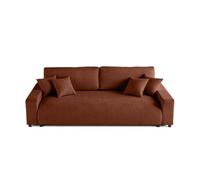 Lisa design canapé droit convertible 3 places - Terracotta