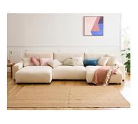 Lisa design canapé panoramique convertible - Beige