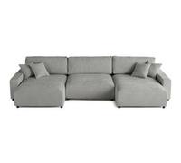 Lisa design canapé panoramique convertible - Gris