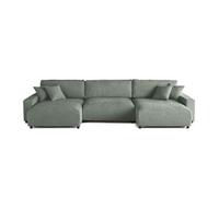 Lisa design canapé panoramique convertible Pivoine - Vert