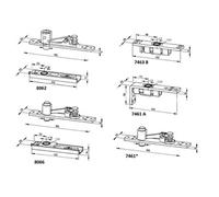 Pivot du haut 8066 complet pour porte double action acierboisaluminium