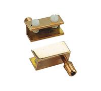 Pivot pour porte verre - Décor : Chromé - Epaisseur : 2 mm - Hauteur : 15 mm - Largeur : 15 mm - Longueur : 35 mm - Matériau : Laiton - ITAR