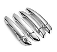 PIWINE Autocollant poignée Autocollant Noir Brillant De Garniture Poignée Porte Voiture, Accessoires Style Pour Peugeot 2008 2020 2021 2022 2023(Silver no sensors)