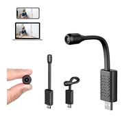 PIWINE Caméra D'intérieur sans Fil WiFi Intégrée à L'usb Connexion Réseau HD Téléphone Portable Télécommande(Round Head,128G)