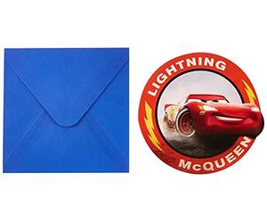 Pixar Lot de 6 cartes d"invitation Cars avec enveloppes 5PR89472 Taille Unique Multicolore