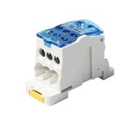 PIXZCSA Blocs de jonction sur rail DIN avec couvercle de pour la,125A | d'énergie électrique, blocs de jonction en ABS de type Henley.