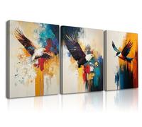 Piy Painting Impression Sur Toile Animaux, Peinture Décorative Murale Oiseau, Tableau Sur Toile, Facile à Accrocher Pour Salon Bureau Salle De Réunion Couloir Café, 3x30x40 cm (90x40 cm)
