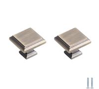 PIYYQNY 2 Pièces Poignées Boutons Tiroir Bronze en Alliage de Zinc Massif 32mm Monotrou avec Vis - Bouton Porte Placard et Armoire Poignées Tiroir pour Table de Chevet Penderie Chambre Enfant