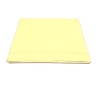Pizuna Coton Peigné Drap Plat 2 Personnes 270x310 cm Jaune Doux, 100% Coton Longue Tige 400 Fils Armure Satin Drap Plat de Luxe avec Ourlet élégant (Jaune Doux)