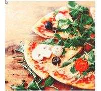 Pizza Lot de 20 serviettes de table 33 x 33 cm