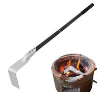 Pizza Oven Ash Rake Tool | Aluminum Alloy Silicone 67 x 8 x 4,5 cm Heat Resistant BBQ Charcoal Cleaning Hoe Compact Fireplace Grill Maintenance Accessory Outdoor Cooking Equipment Oven Care Instrument