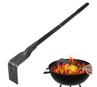 Pizza Oven Ash Rake Tool | Aluminum Alloy Silicone 67 x 8 x 4,5 cm Heat Resistant BBQ Charcoal Cleaning Hoe Compact Fireplace Grill Maintenance Accessory Outdoor Cooking Equipment Oven Care Instrument