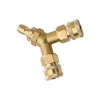 Pjeghbvop Adaptateur de nettoyeur haute pression, connecteur rapide, adaptateur répartiteur triple, raccord rapide 3/8", raccord rapide, qualité industrielle, triple tuyau pour lavage de voiture