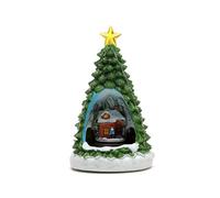 Pjeghbvop Boîte à musique en forme de sapin de Noël avec train rotatif, décoration d'intérieur pour garçons, filles, hommes, femmes