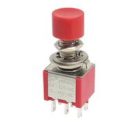 Pjeghbvop Bouton poussoir PS102 avec retour instantané, rouge a 1,8 m | Boîtier en métal ABS, résistant aux chocs, réponse rapide, pour applications industrielles, contrôle de machines lourdes