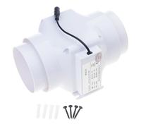 Pjeghbvop Ventilateur de conduit en ligne 12 V 5,5 x 2,1 mm 10,2 cm pour tentes de serre, HVAC et inlines plus silencieuses