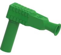 PJP 1067-V - Connecteur coudé, 4 mm, raccord fileté, vert