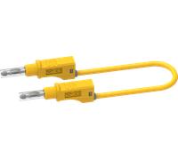PJP 2217/100GE - Cordon de test avec fiches banane, 2,5 mm², 1 m, jaune