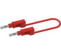 PJP 2217/200R - Cordon de test avec fiches banane, 2,5 mm², 2 m, rouge