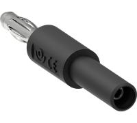 PJP ADA1056-SW - Fiche d'adaptateur, fiche 4 mm / fiche 2 mm, noire