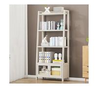 PK6ZKRkAV Bibliothèques Étagère échelle à 4 Niveaux avec Armoire, Petite bibliothèque en Bambou, étagère de Rangement Verticale, Organisateur for Salon, Chambre Coucher, Salle Bain, Bureau, Cuisine