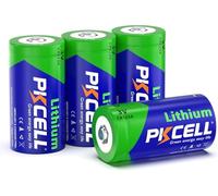 PKCELL CR123A Piles Lithium 3V, Non Rechargeables, pour Système d'alarme | Lampes Torches, Détecteurs de Fumée, Alarmes Autonomie Jusqu'à 10 Ans.