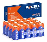 PKCELL Piles 6V 4LR44 A544 - Lot de 20- Pile Alcalines | 10 Ans, Durable, étanche pour Colliers de Chien, électronique, Télécommandes, Sonnettes