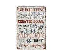 PKNVKZIDK Rustic Founding Fathers Quotes Metal Sign Vintage Patriotic Subway Art Tin Wall Decor For Home Office Americana Decor 8 X 12 inch