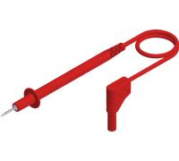 PL 2700 SW RT - Cordon de test, 1,0 mm², 1,0 m, rouge, sécurisé, coudé