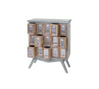 Placard De Pharmacien Hwc-A43, Commode, Bois Massif De Sapin, Vintage, Style Shabby 94x73x32cm Multicolore