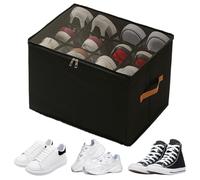 Placard de Rangement pour Chaussures - Organiseur à Couvercle Transparent, tiroir de Rangement en Tissu | Boîte à Compartiments pour Chaussures Visibles, bac de Pliable pour vêtements avec