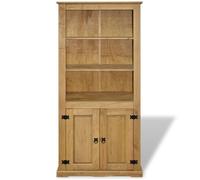 Placard - DUOKON - Gamme Corona - Pin mexicain - 80x40x170 cm - Buffet haut avec étagères ouvertes