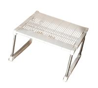 Placard extensible empilable - Étagères réglables blanches et meuble de rangement polyvalent pour comptoir de cuisine (L 56-64 cm H 38 cm (l) 35-45 cm)