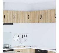 Placard mural d'angle tournant Vidaxl 2 étagères Chêne Sonoma 57×57×40 cm