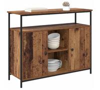 Placard salle à manger - BEST-HOME - Buffet - Bois ancien -100x35x80cm - Bois d'ingénierie - Meuble de Salon 3_3919992