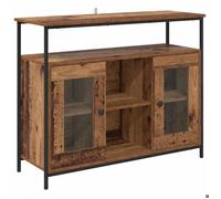 Placard salle à manger - BEST-HOME - Buffet - Bois ancien -100x35x80cm - Bois d'ingénierie - Meuble de Salon 3_6084949