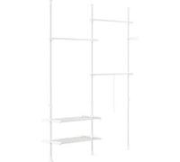 Placard télescopique SoBuy en métal et plastique - Hauteur 200-295 cm - Longueur 147-195 cm - Blanc Blanc