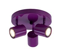 Lumières de Chambre Enfant Plafonnier Couloir 3-Flammig GU10 Mauve LED Mobile
