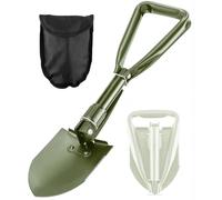 PLACHIDAY Pelle de camping pliante Olive 61 cm Outil en acier à haute | Mini pelle pliante compacte de 61 cm en acier à haute teneur en carbone pour camping, randonnée, urgence, plage et neige