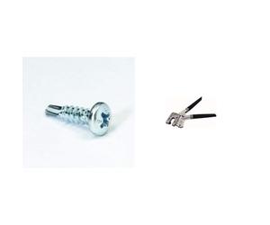 PLACO® - Lot 500 pièces vis auto perceuses 13mm - Placoplatre - E69140500, Gris & Fartools 212002 Pince pour Rail à placoplâtre