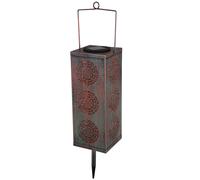 Plafond solaire LED lampe suspendue fleurs poinçonnage plug stand jardin jardin lampe extérieure rouille Globo 33630R